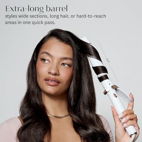 T3 SinglePass Curl X Extra-Long Barrel Curling Iron with 9 Heat Settings and Ceramic Barrel for Fast Styling and Lasting Results on All Hair Types