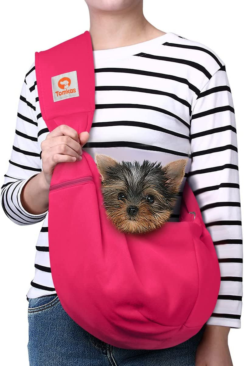 Dog Sling Carrier for Small Dogs Pet Slings with Extra Pocket Storage Sling with Storage Pocket