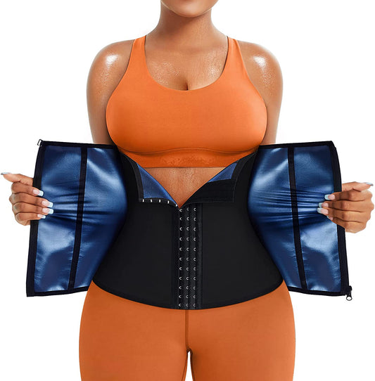 Women Waist Trainer Trimmer Corset Weight Loss Tummy Wrap Workout Belt Sweat Belly Band Sports Girdle Sauna Suit
