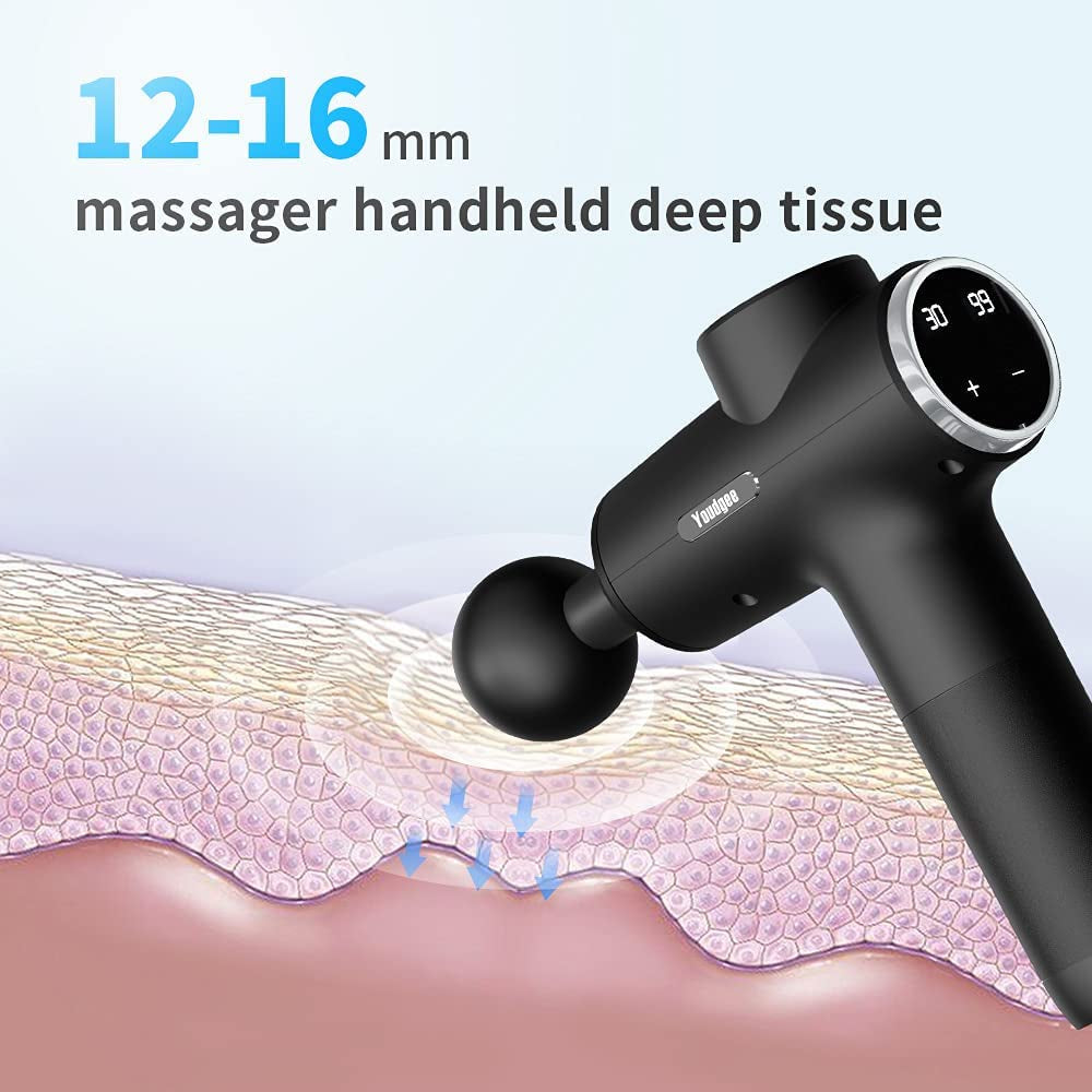 Fathers Day Gifts Massage Gun Deep Tissue for Back, Neck, Shoulder, Leg Pain Relief – Percussion Massage Gun for Athletes 30 Speed Levels Massager Tool Dad Gift