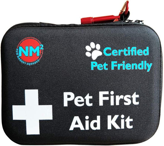 Pet First Aid Kit for Dogs & Cats |60-Piece First Aid Bag for Pets, Animals | Perfect for Travel Emergencies with Pet First Aid Guide Book and Instructions | Certified Pet Friendly