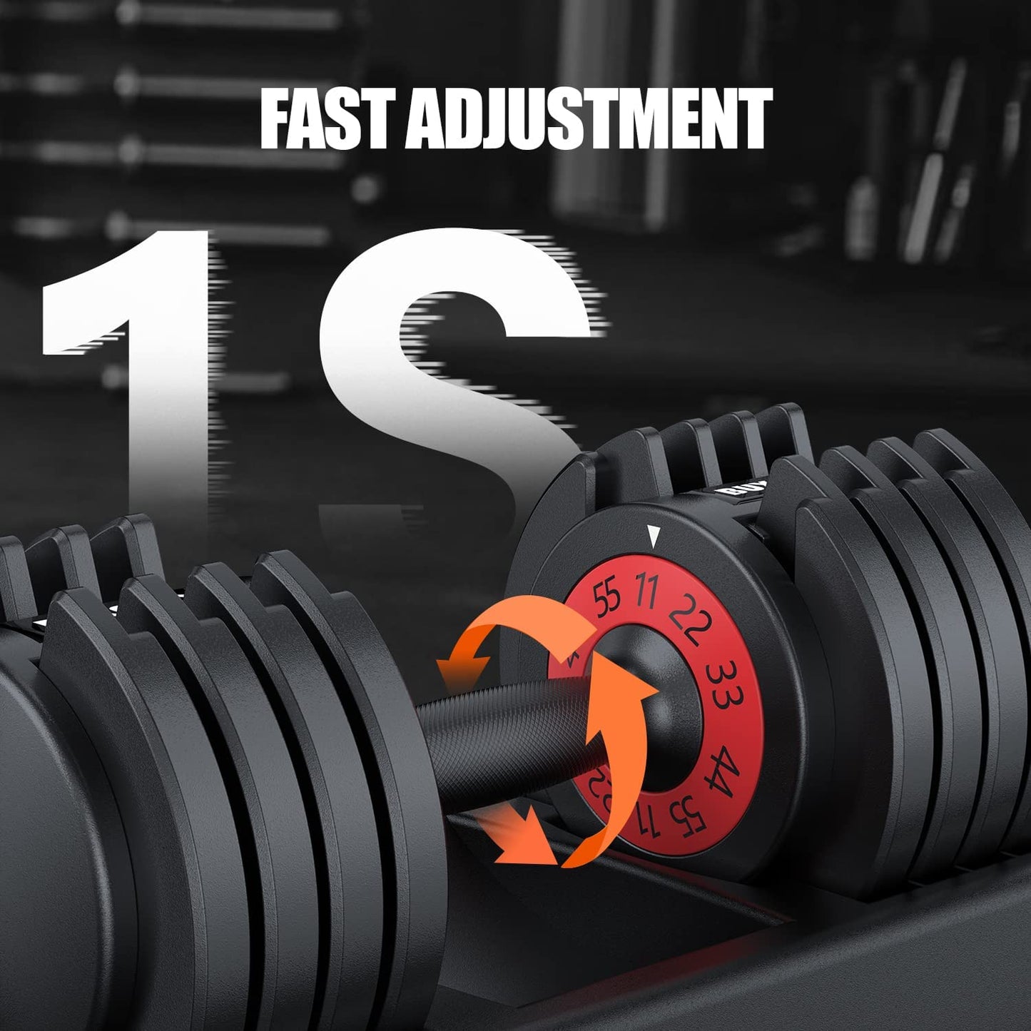 Adjustable Dumbbell 25/55LB 5 in 1 Single Dumbbell for Men and Women Multiweight Options Dumbbell with Anti-Slip Nylon Handle Fast Adjust Weight for Home Gym Full Body Workout Fitness