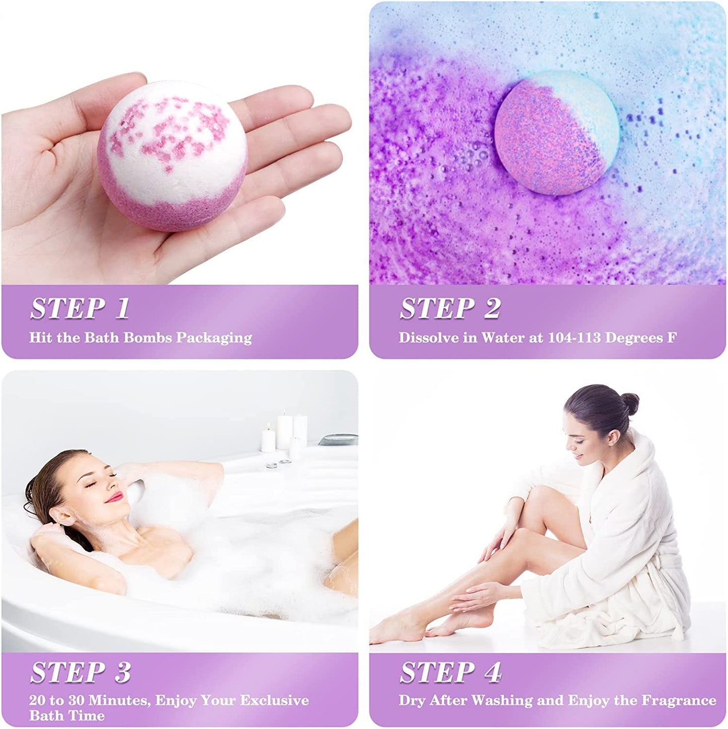 Bath Bombs for Women Gift Set 20Pcs Natural Wonderful Fizz Effect Bath Bomb for Bubble & Spa Bath Amazing Gift for Her/Him, Women, Wife, Girlfriend, Mother