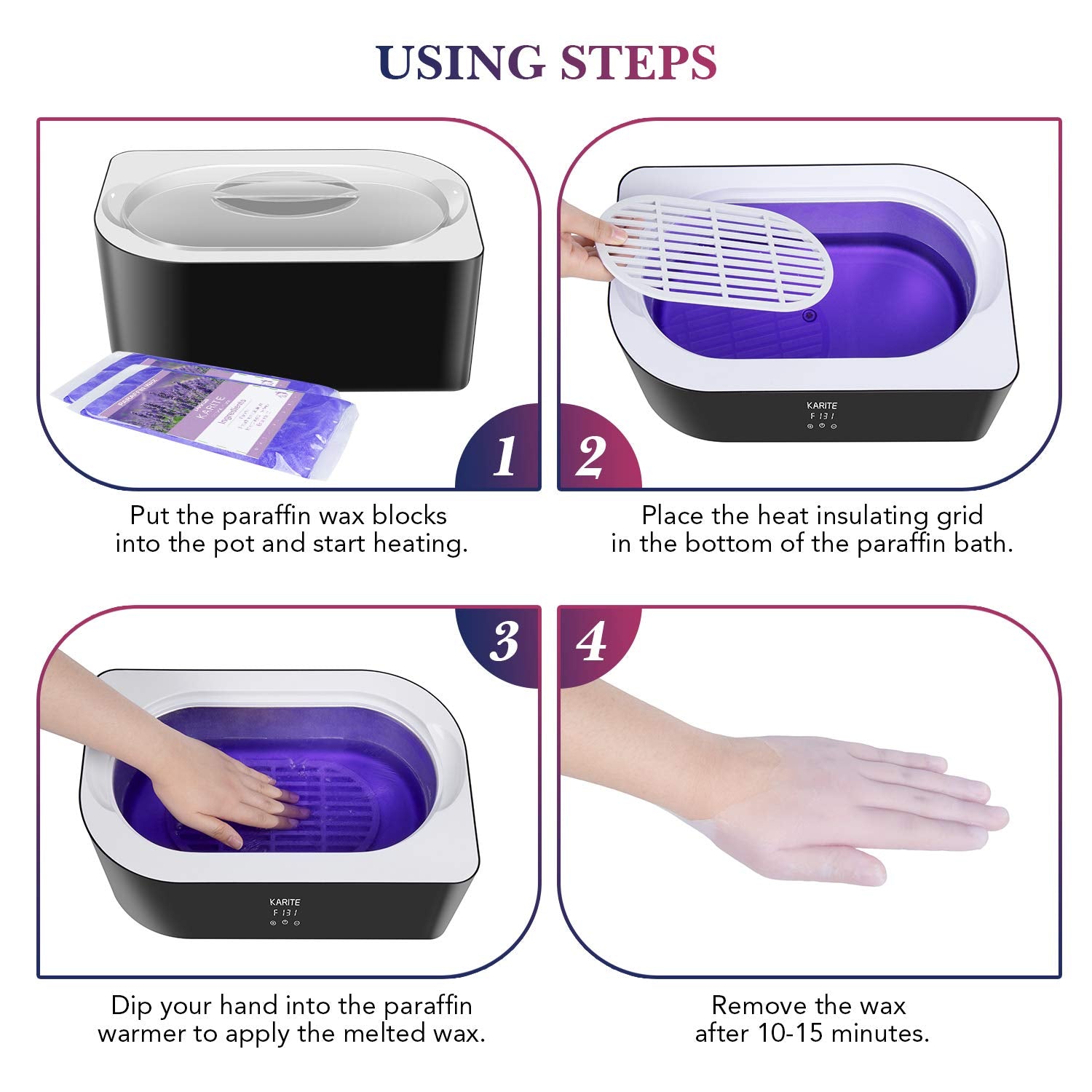 Paraffin Wax Machine for Hand and Feet -  Paraffin Wax Bath 4000Ml Paraffin Wax Warmer Moisturizing Kit Auto-Time and Keep Warm Paraffin Hand Wax Machine for Arthritis