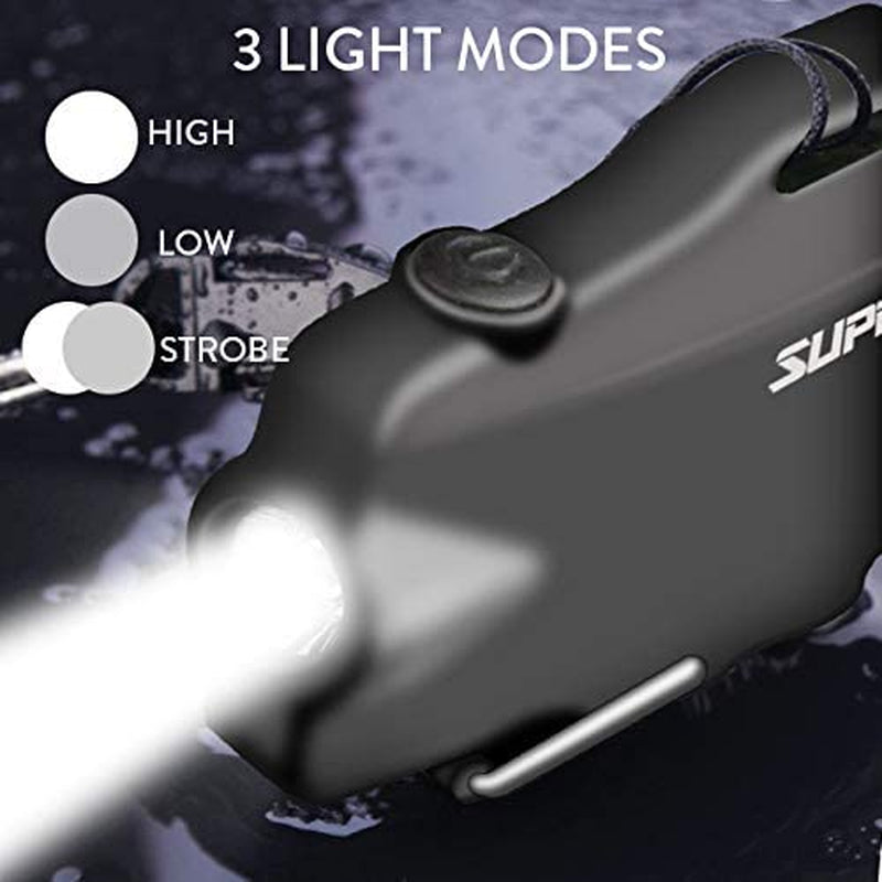 Waterproof Lighter 3 Modes of Flashlight Windproof Lighter Dual Arc Electric Lighters Rechargeable Dual Arc Plasma Lighter with Survival Emergency Whistle and Lanyard