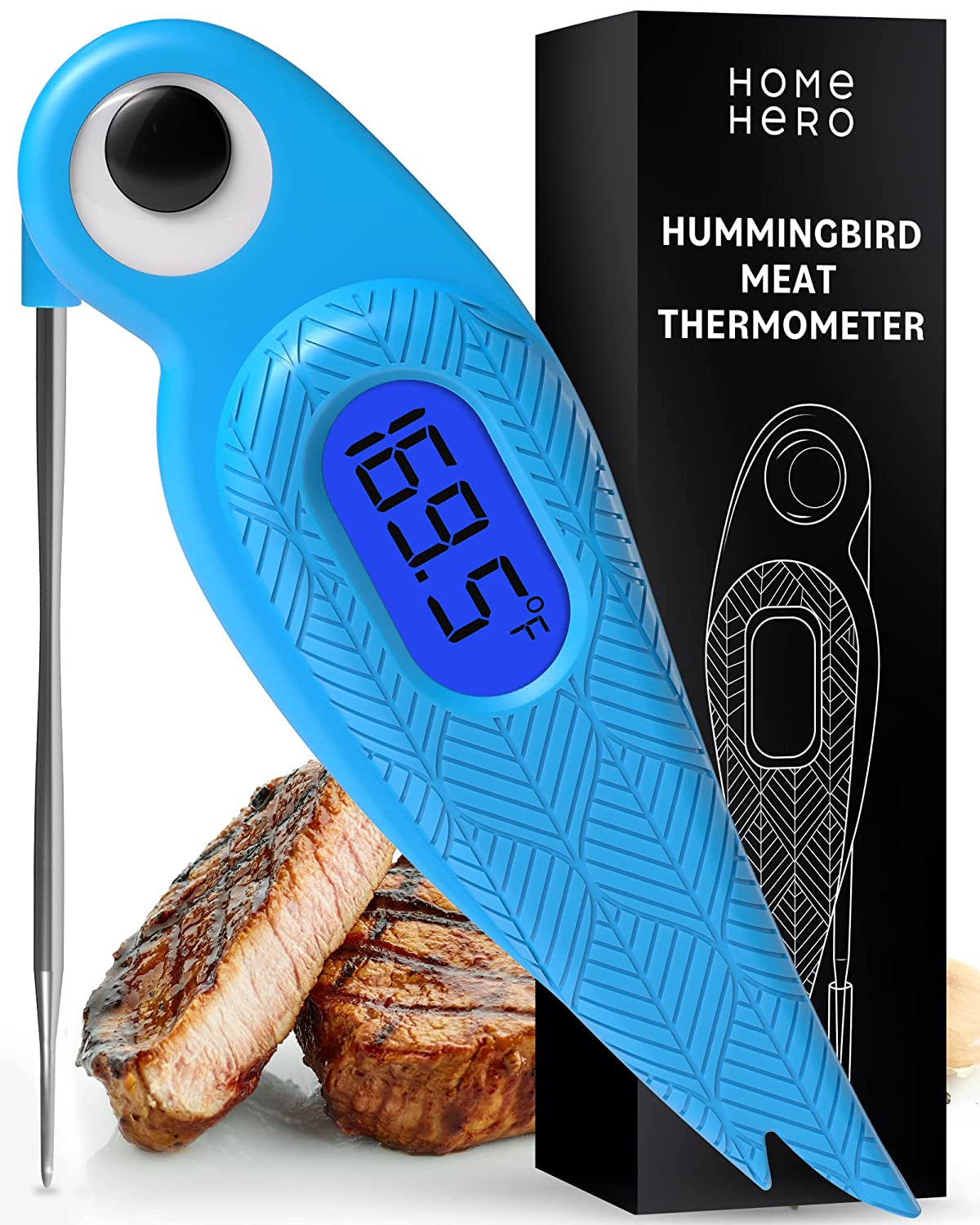 Meat Thermometer Digital, Food Thermometer - Instant Read Thermometer, Digital Thermometer for Cooking, Instant Read Meat Thermometer, Food Thermometer Digital, Kitchen Thermometer, BBQ Thermometer