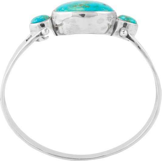 Silpada 'El Rio' Sterling Silver Turquoise Bangle Bracelet