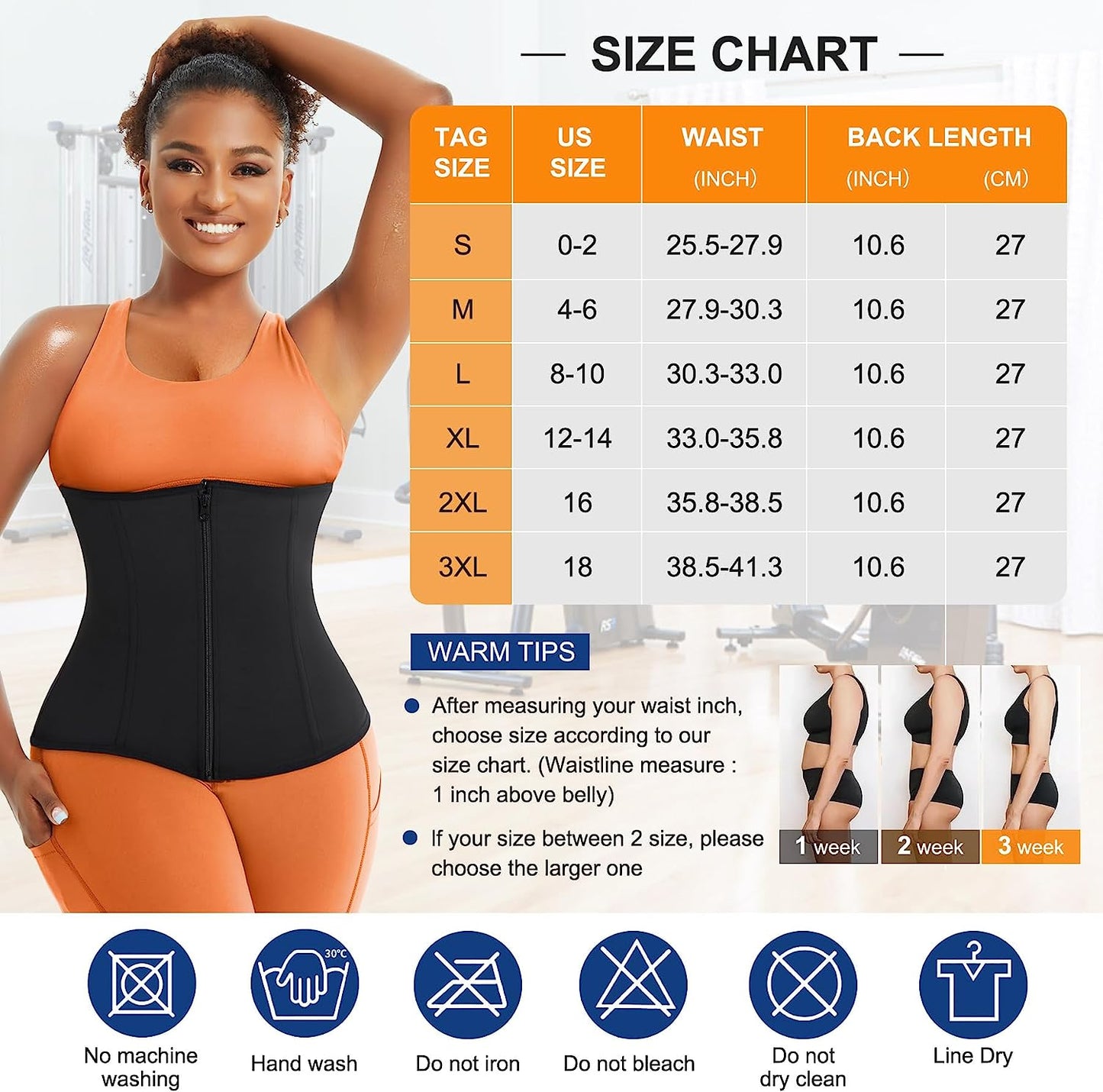 Women Waist Trainer Trimmer Corset Weight Loss Tummy Wrap Workout Belt Sweat Belly Band Sports Girdle Sauna Suit