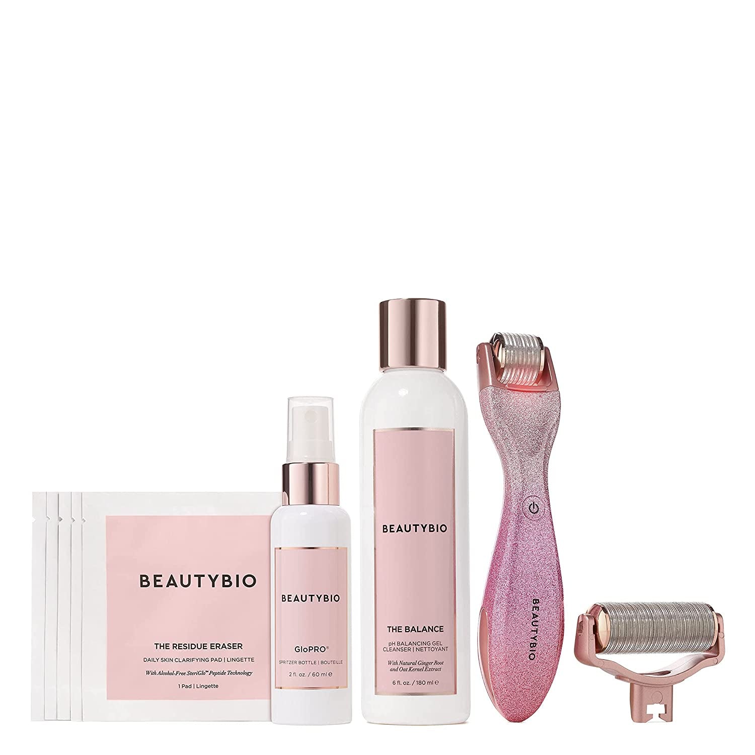 Beautybio Skin That Glitters. Glopro Tool, Face and Body Attachment Heads, the Balance and 5 Prep Pads, 1 Ct.