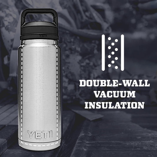 Rambler 26 Oz Bottle, Vacuum Insulated, Stainless Steel with Chug Cap