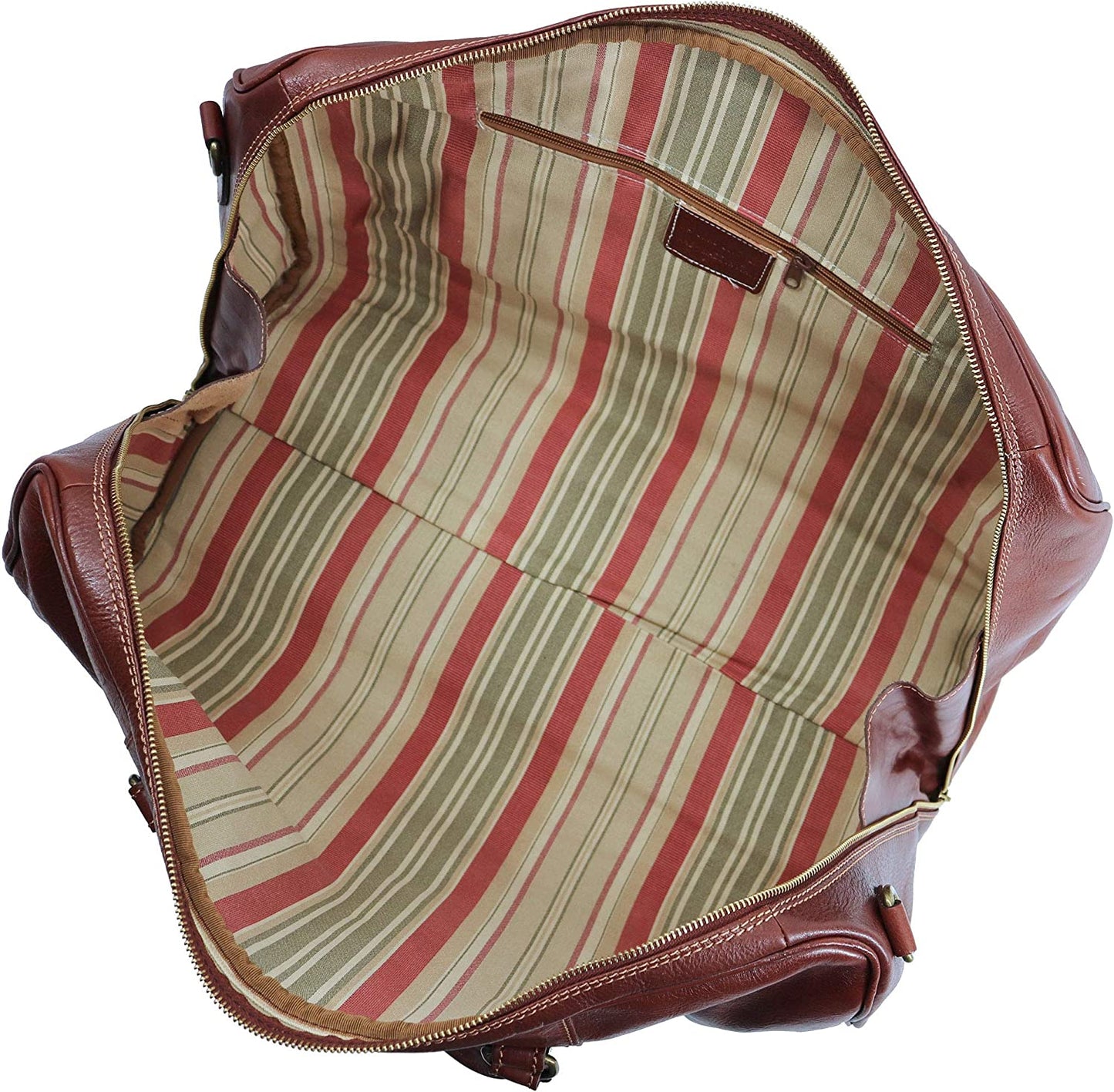 Duffle Vecchio Brown Italian Leather Weekender Travel Bag