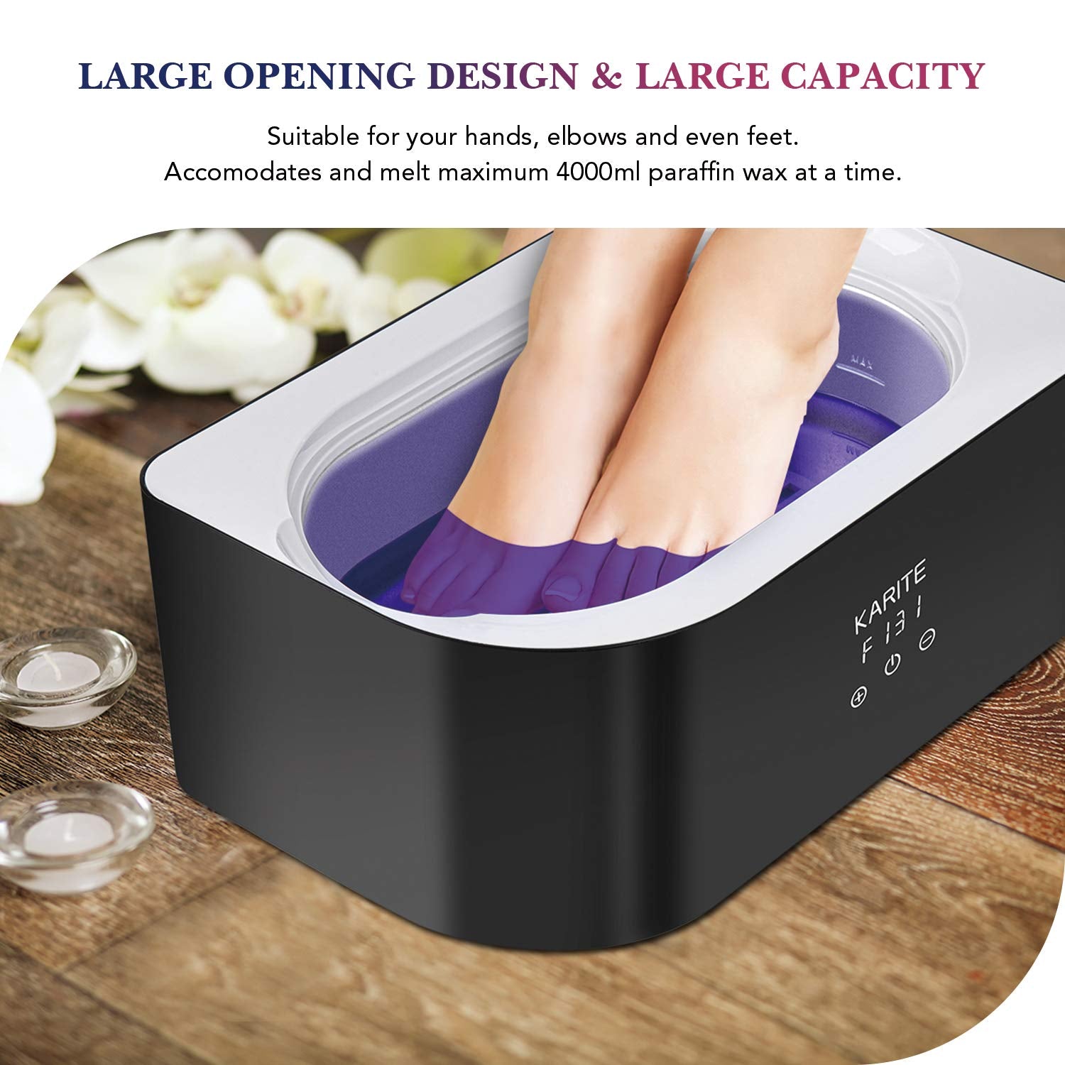 Paraffin Wax Machine for Hand and Feet -  Paraffin Wax Bath 4000Ml Paraffin Wax Warmer Moisturizing Kit Auto-Time and Keep Warm Paraffin Hand Wax Machine for Arthritis